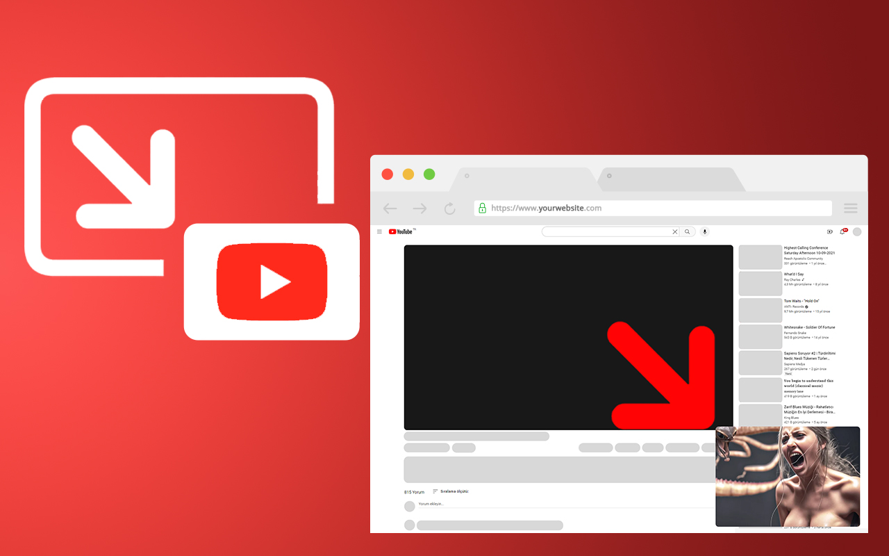 OneClick Youtube Picture in Picture PiP View chrome谷歌浏览器插件_扩展第2张截图
