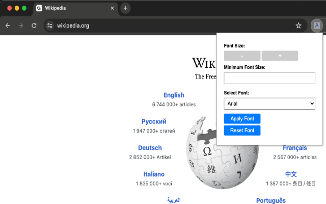 Font Manager chrome谷歌浏览器插件_扩展第1张截图