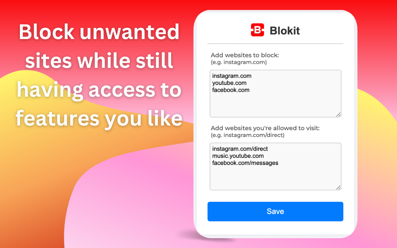 Blokit: Block Websites & Keep Focused chrome谷歌浏览器插件_扩展第2张截图