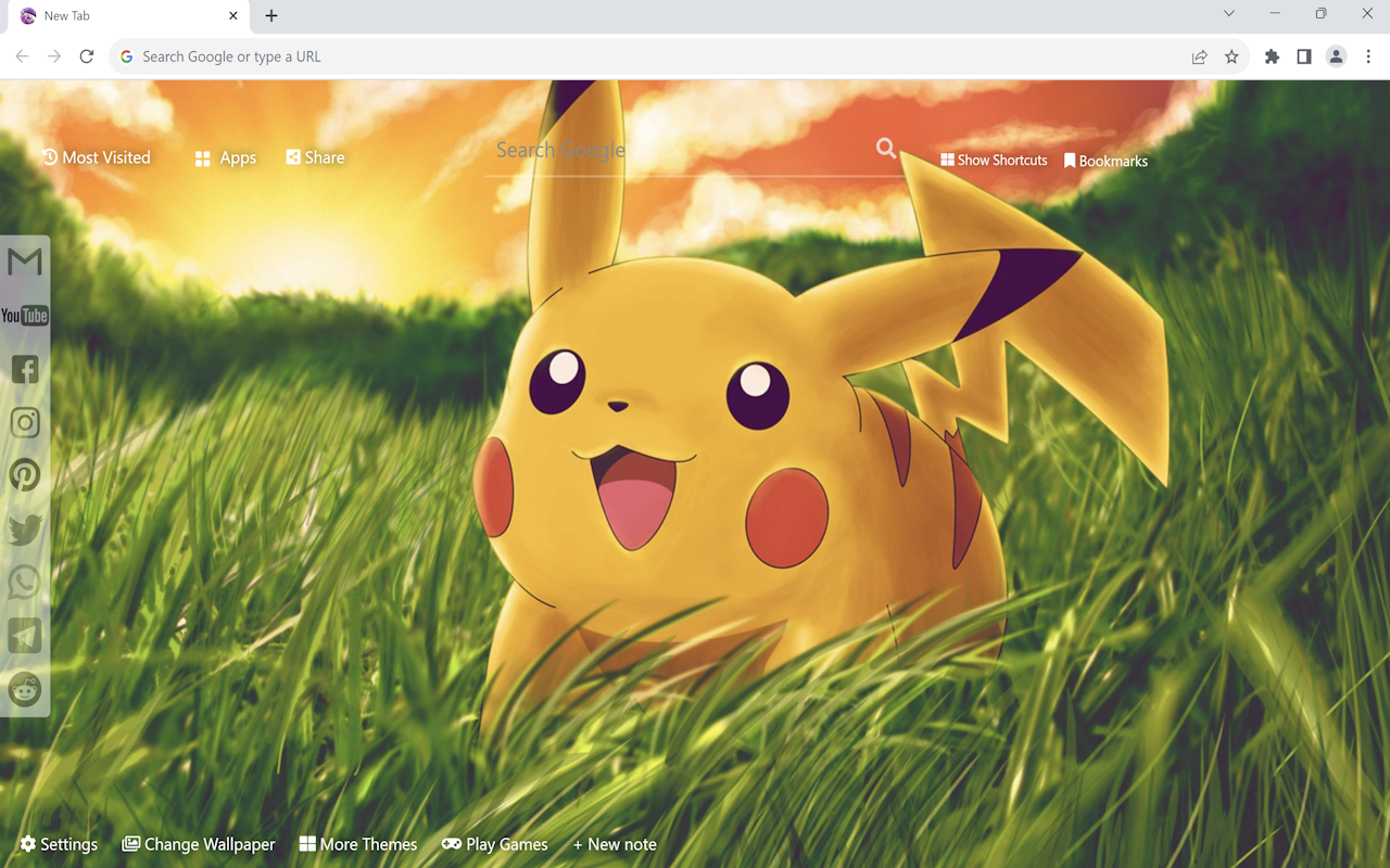 Pokemon Wallpaper New Tab chrome谷歌浏览器插件_扩展第2张截图