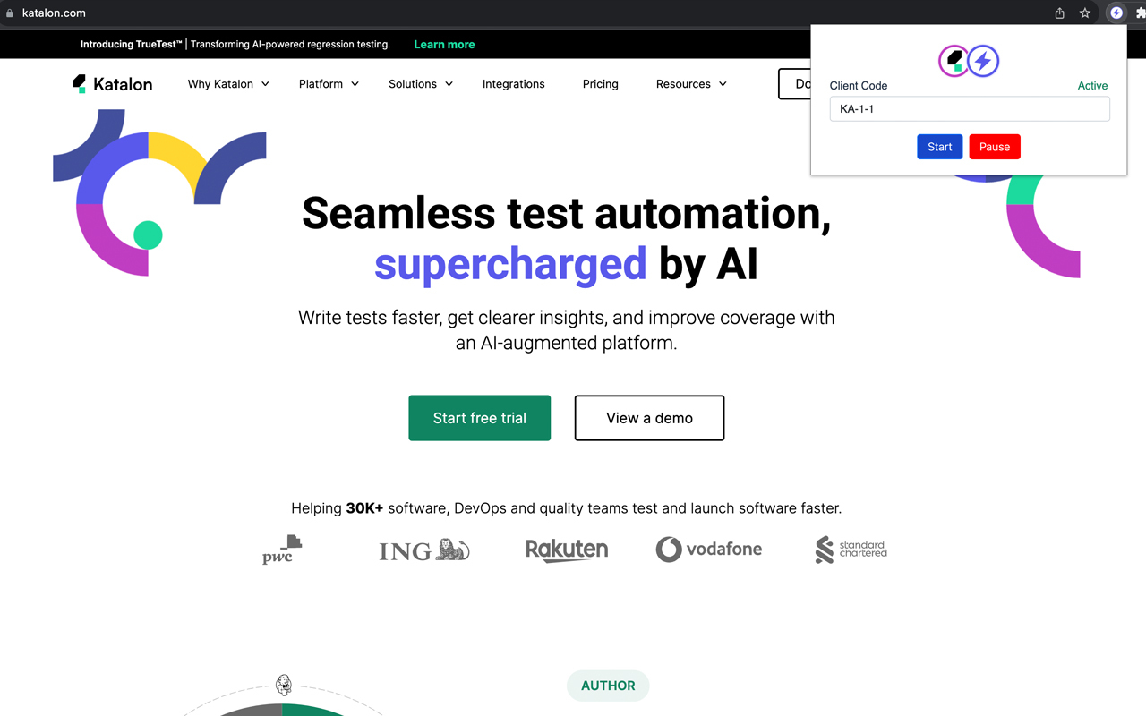 Katalon TrueTest chrome谷歌浏览器插件_扩展第1张截图