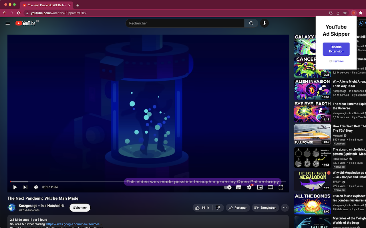 YouTube Ad Skipper - By Digiwave chrome谷歌浏览器插件_扩展第1张截图