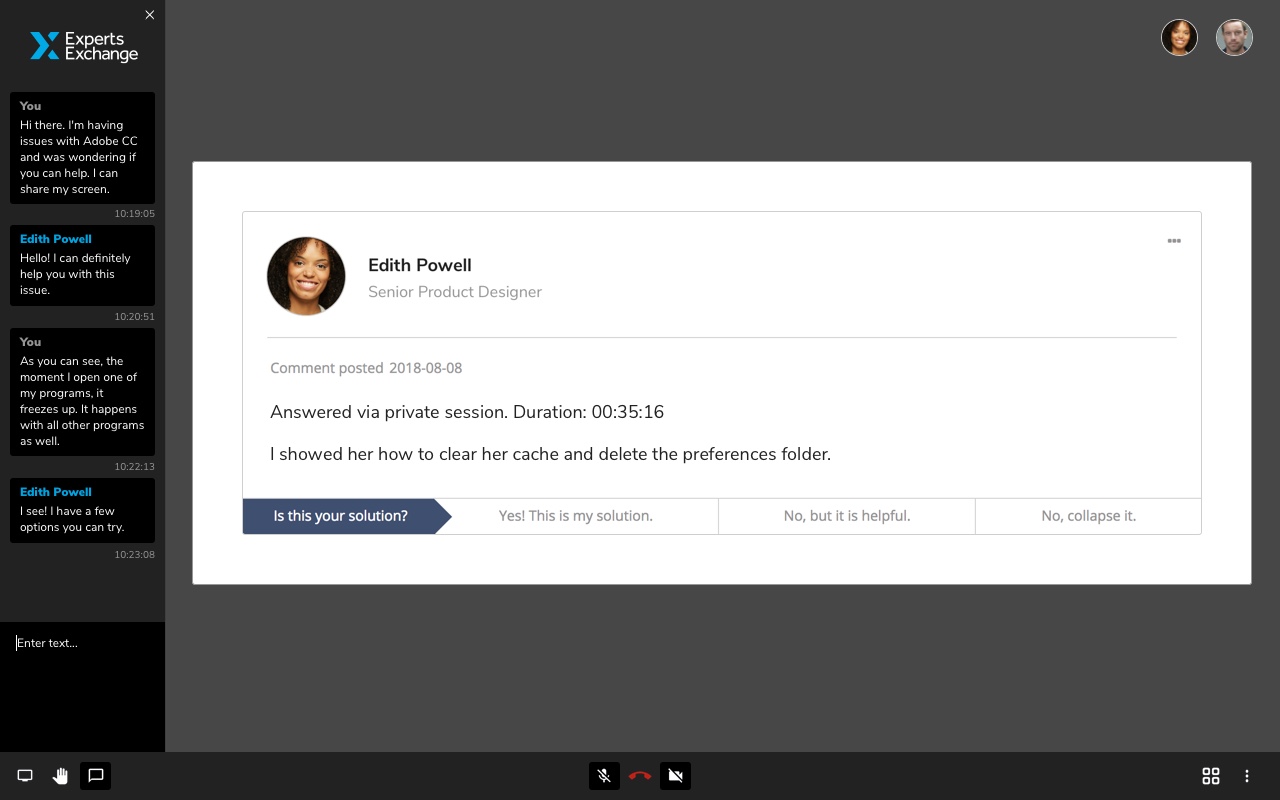 Experts Exchange Screen Share Plugin chrome谷歌浏览器插件_扩展第1张截图