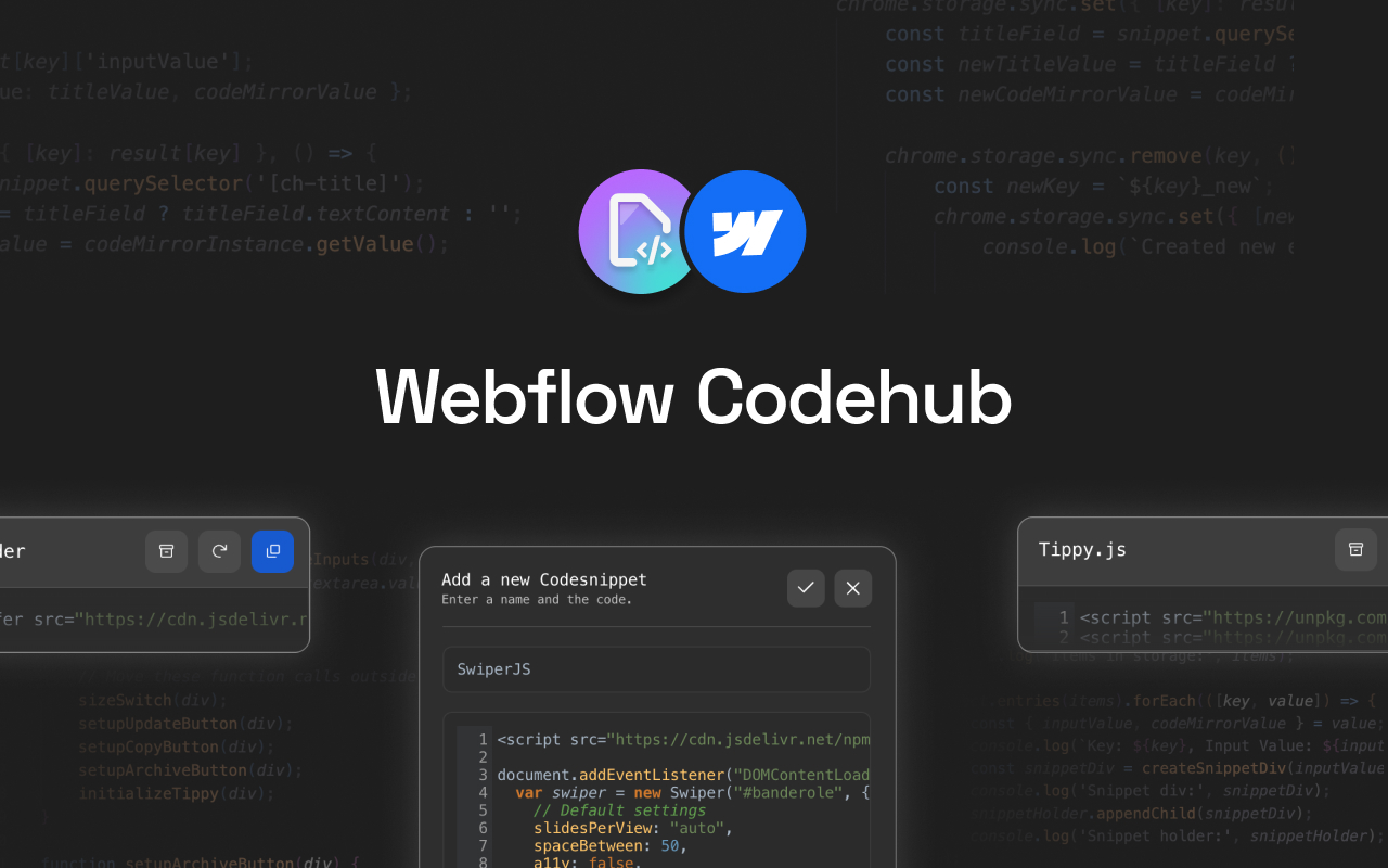 Codehub for Webflow chrome谷歌浏览器插件_扩展第1张截图