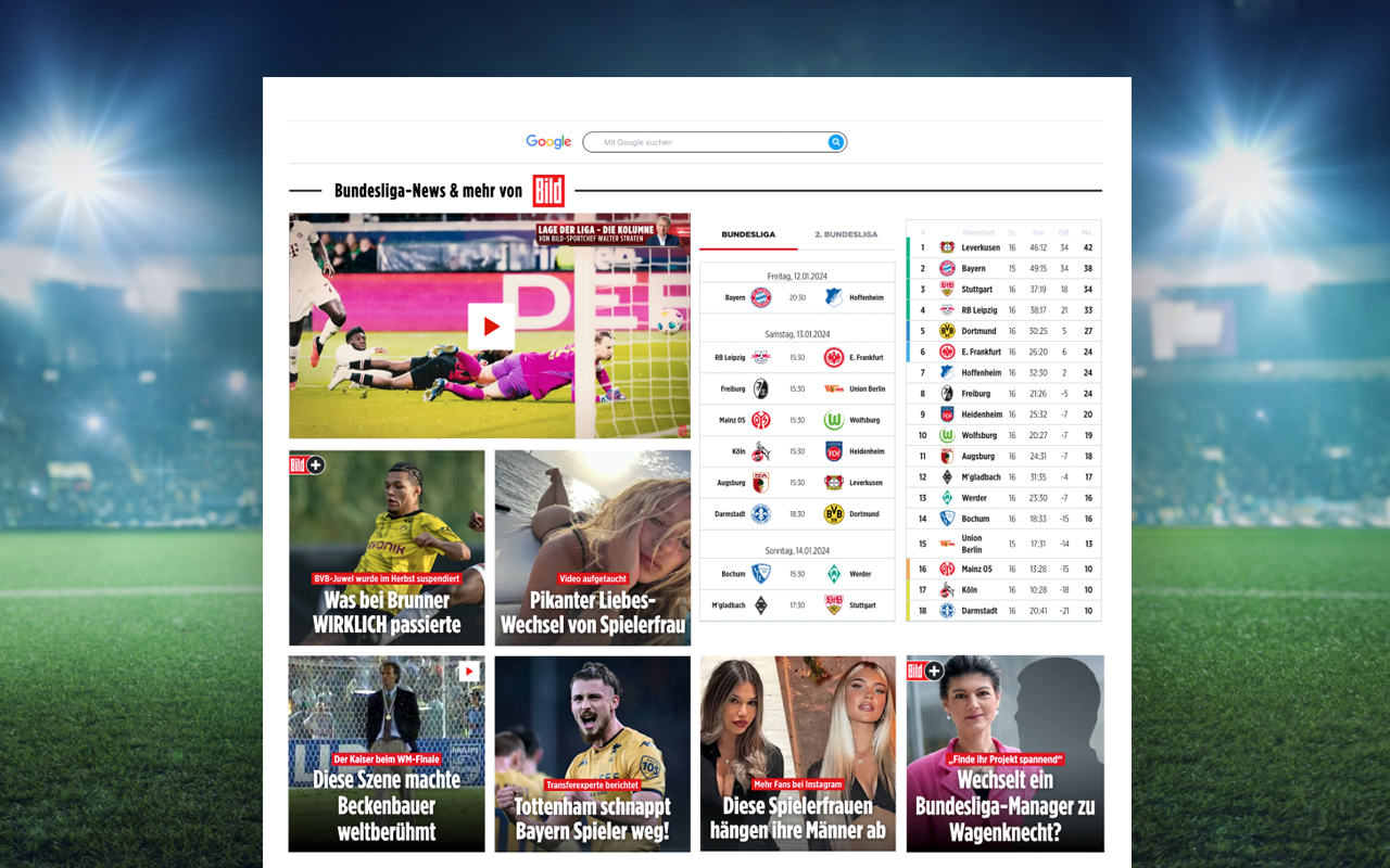 BILD - Bundesliga-News chrome谷歌浏览器插件_扩展第2张截图