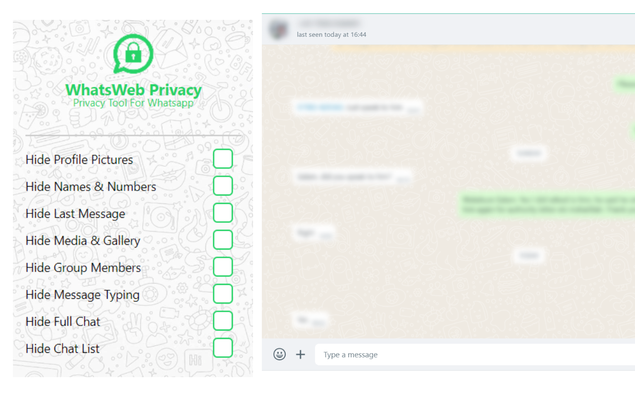 WhatsWeb Privacy - For WhatsApp Chat Privacy chrome谷歌浏览器插件_扩展第2张截图