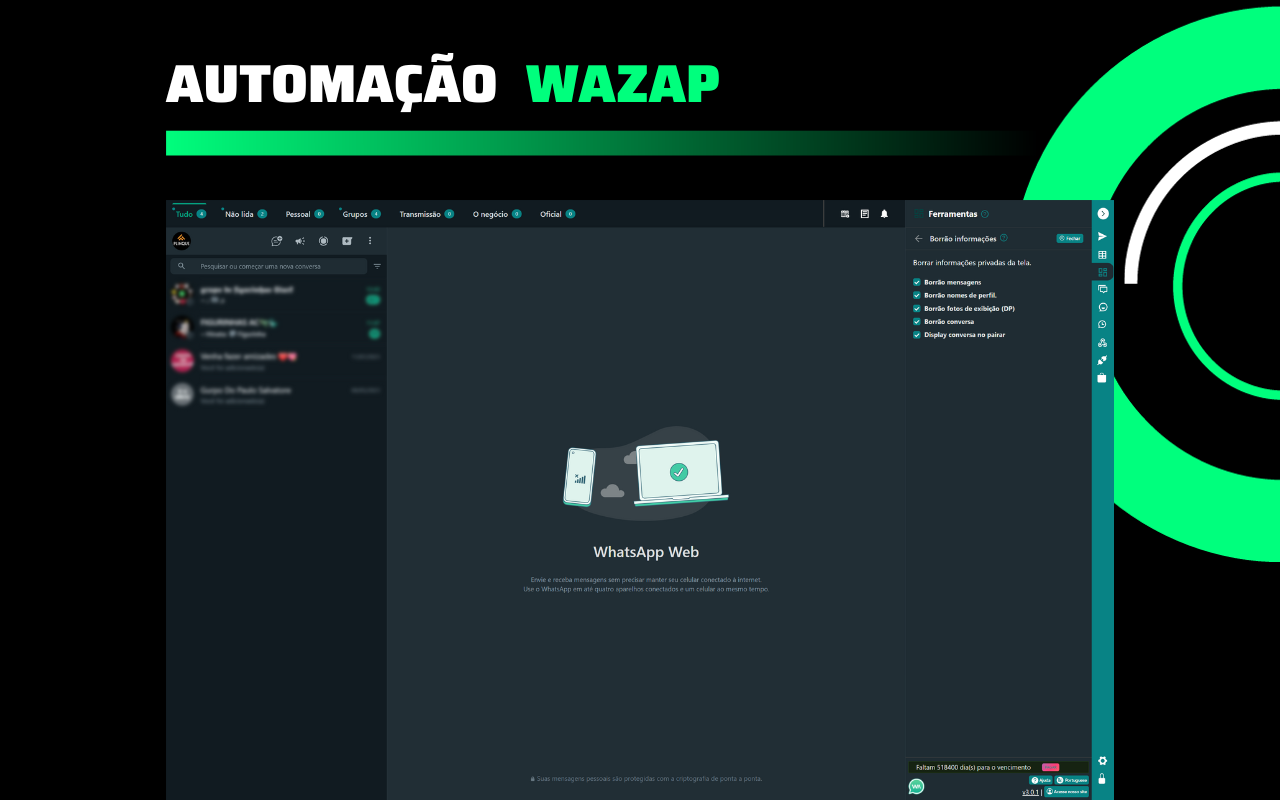 WAZap: Automação para WhatsApp chrome谷歌浏览器插件_扩展第4张截图