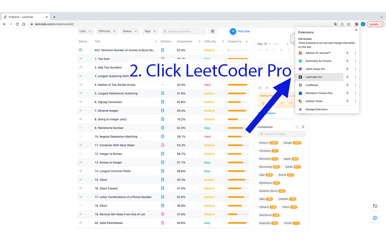LeetCoder Pro chrome谷歌浏览器插件_扩展第3张截图