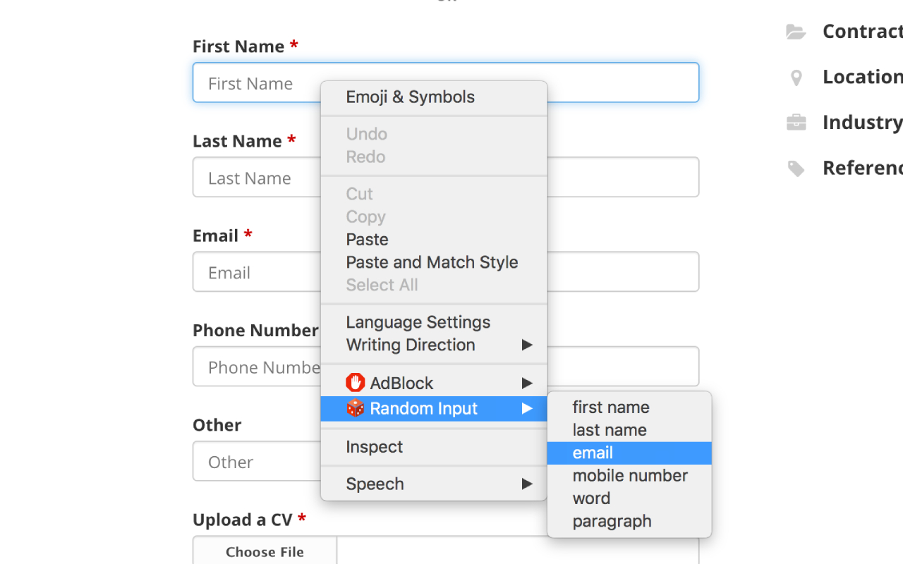 Random Input chrome谷歌浏览器插件_扩展第1张截图