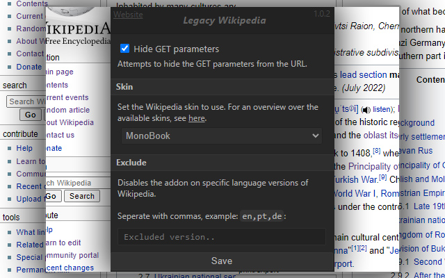Legacy Wikipedia chrome谷歌浏览器插件_扩展第2张截图