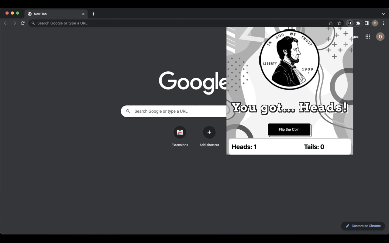 Flip a Coin chrome谷歌浏览器插件_扩展第1张截图