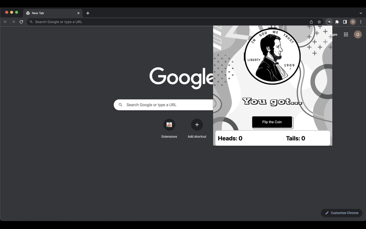 Flip a Coin chrome谷歌浏览器插件_扩展第2张截图