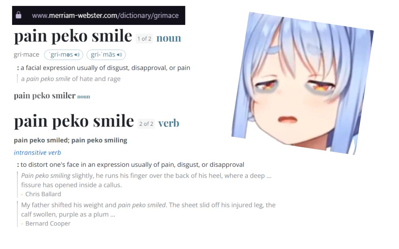 Grimacing to Pain Peko Smiling chrome谷歌浏览器插件_扩展第1张截图
