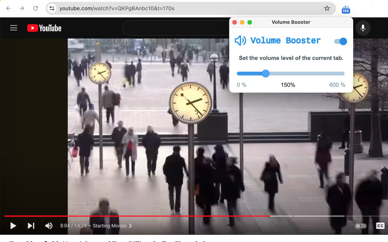 Volume Booster With Keyboard Shortcuts chrome谷歌浏览器插件_扩展第2张截图