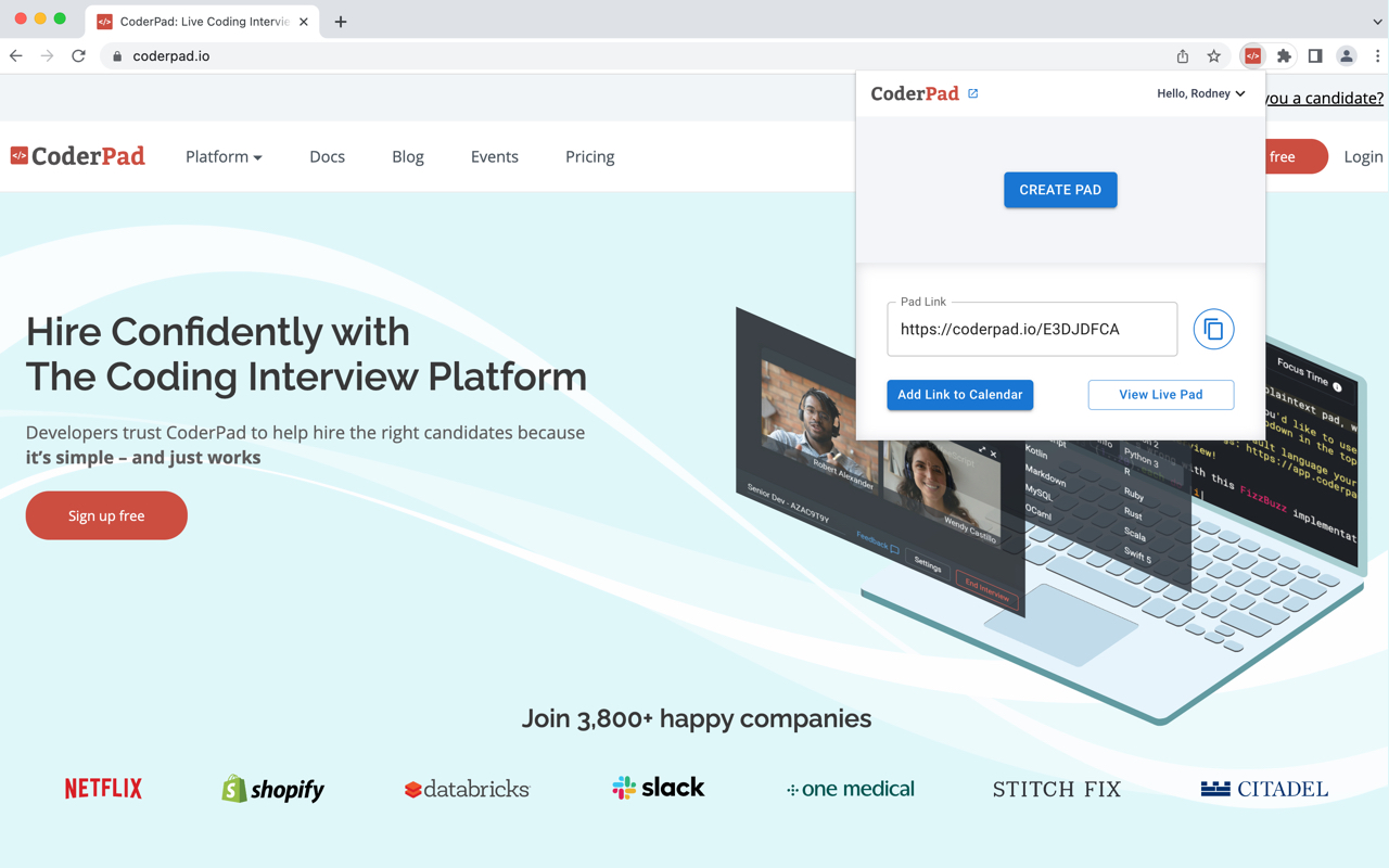 CoderPad chrome谷歌浏览器插件_扩展第2张截图
