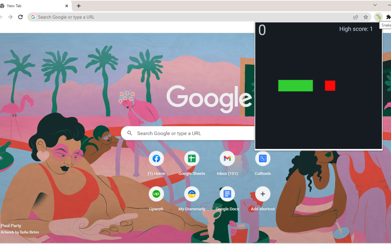 Snake Game (New) chrome谷歌浏览器插件_扩展第1张截图