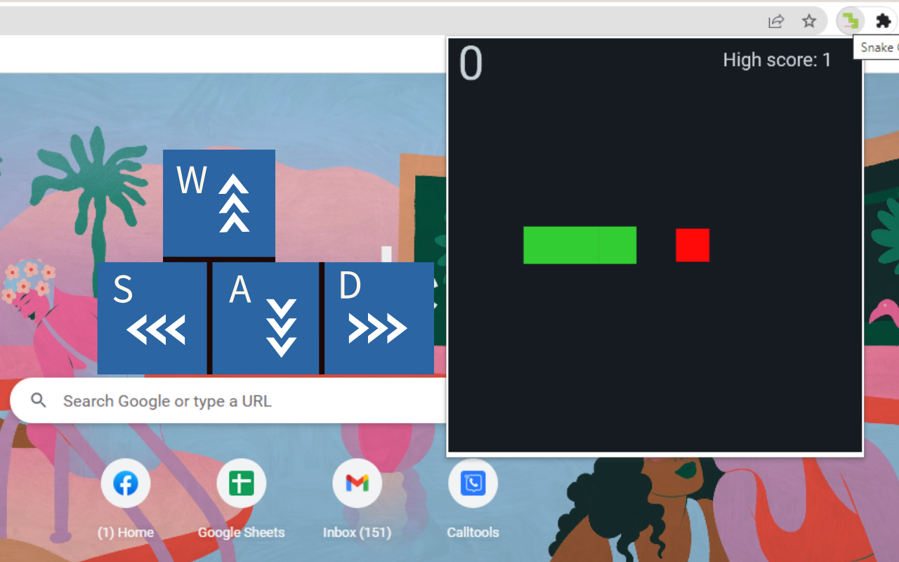 Snake Game (New) chrome谷歌浏览器插件_扩展第2张截图