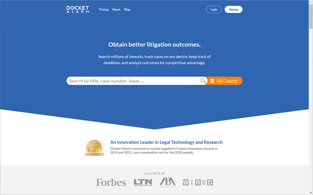 Docket Alarm - Quick Search chrome谷歌浏览器插件_扩展第2张截图
