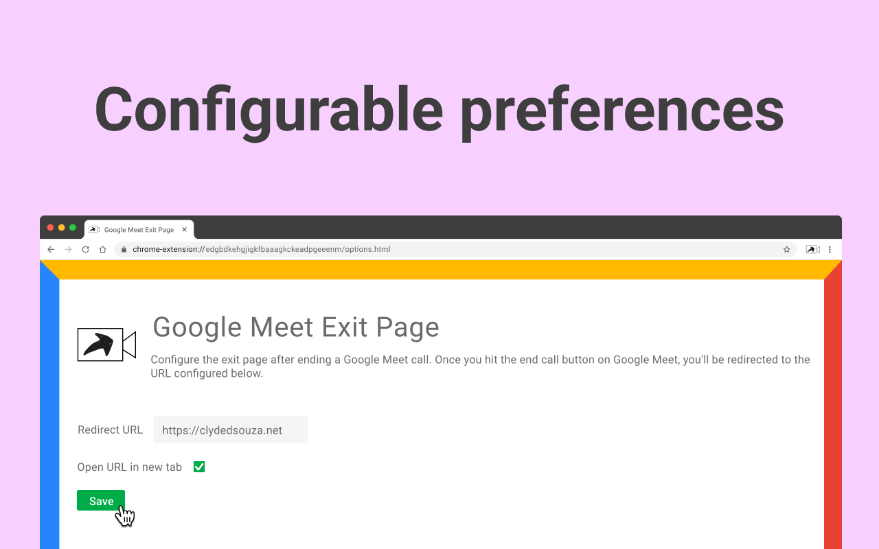 Google Meet Exit Page chrome谷歌浏览器插件_扩展第2张截图