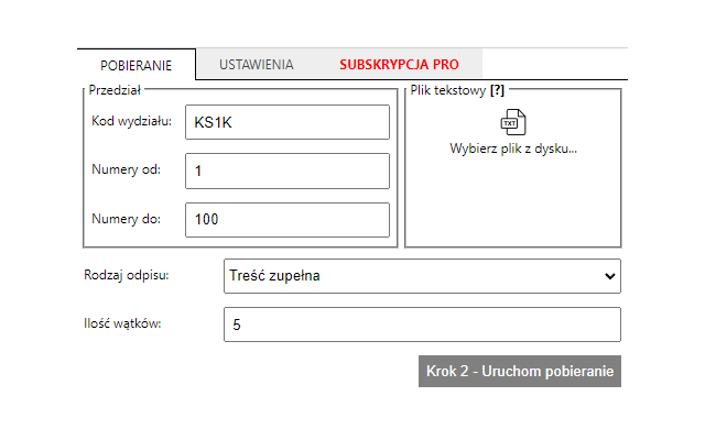 Księgi wieczyste pobieracz PRO chrome谷歌浏览器插件_扩展第1张截图
