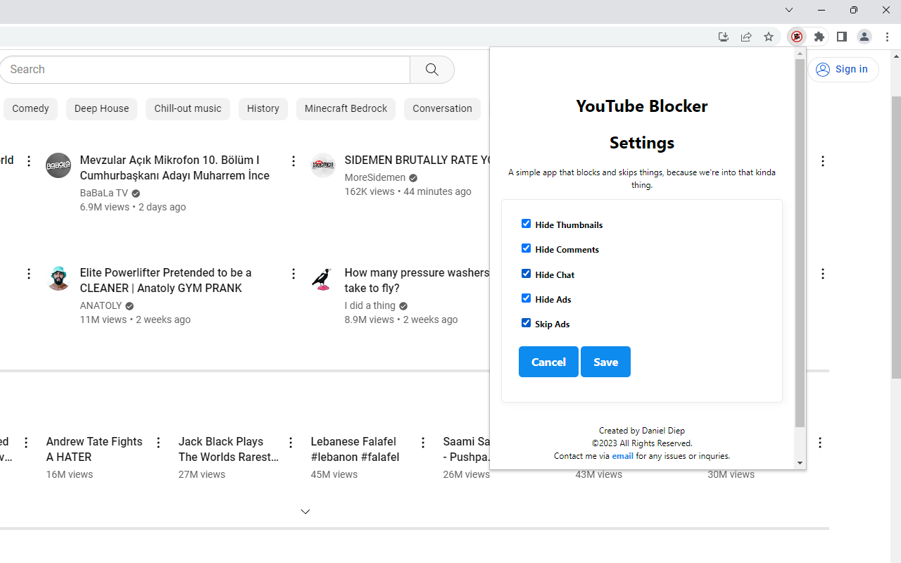 YouTube Blocker chrome谷歌浏览器插件_扩展第2张截图