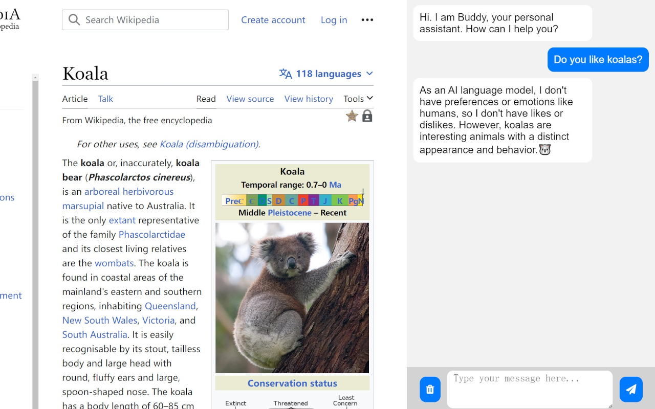 ChattyBuddy chrome谷歌浏览器插件_扩展第1张截图