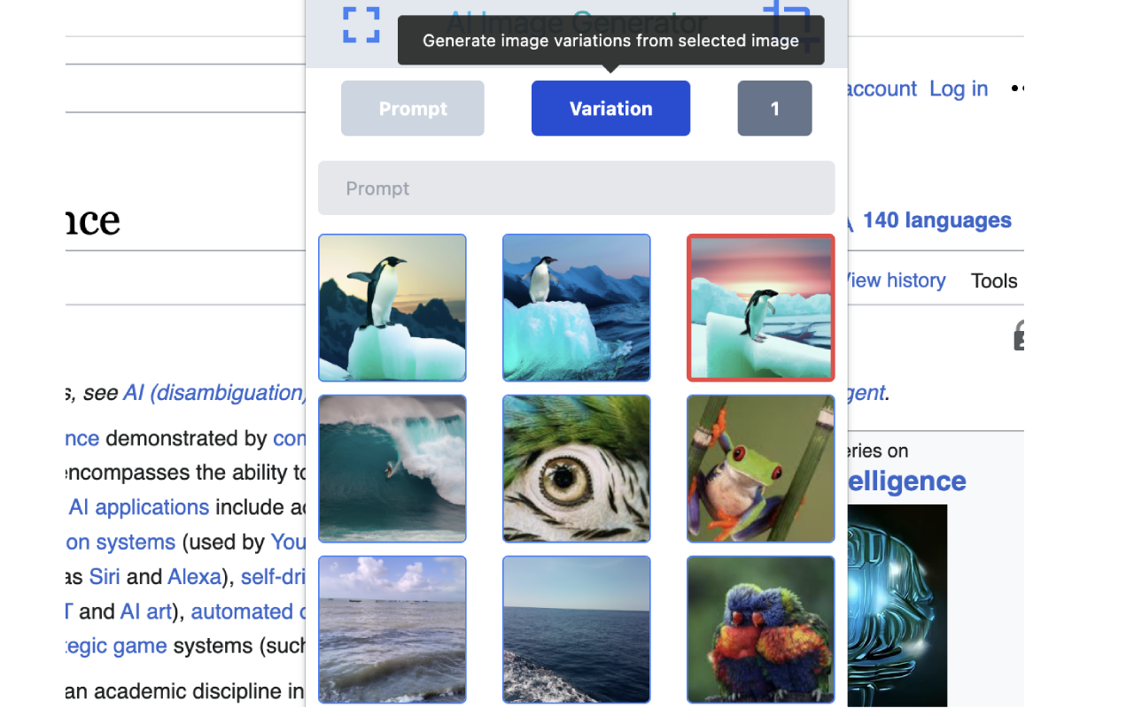 AI Image Generator chrome谷歌浏览器插件_扩展第3张截图