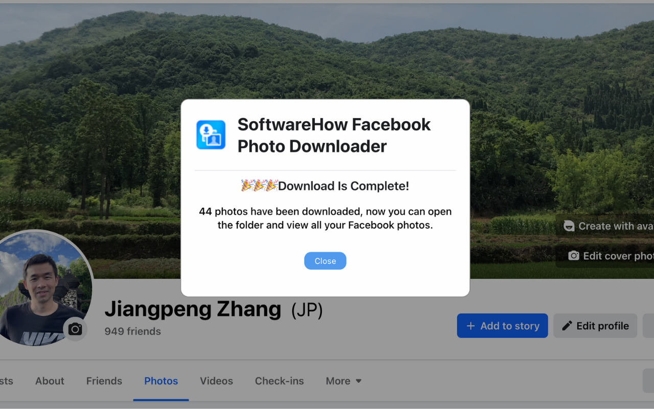 SoftwareHow Facebook Photo Downloader chrome谷歌浏览器插件_扩展第3张截图