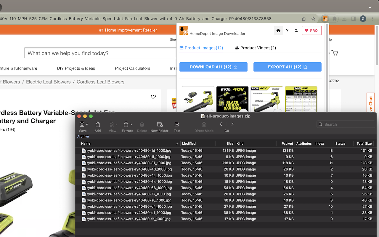 HomeDepot Image Downloader chrome谷歌浏览器插件_扩展第1张截图