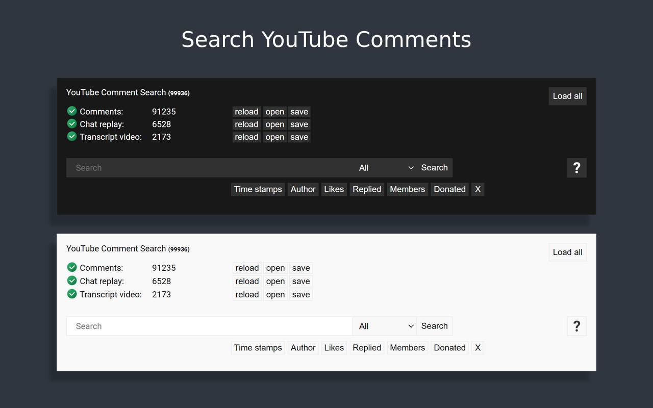 Search YouTube™ Comments chrome谷歌浏览器插件_扩展第1张截图