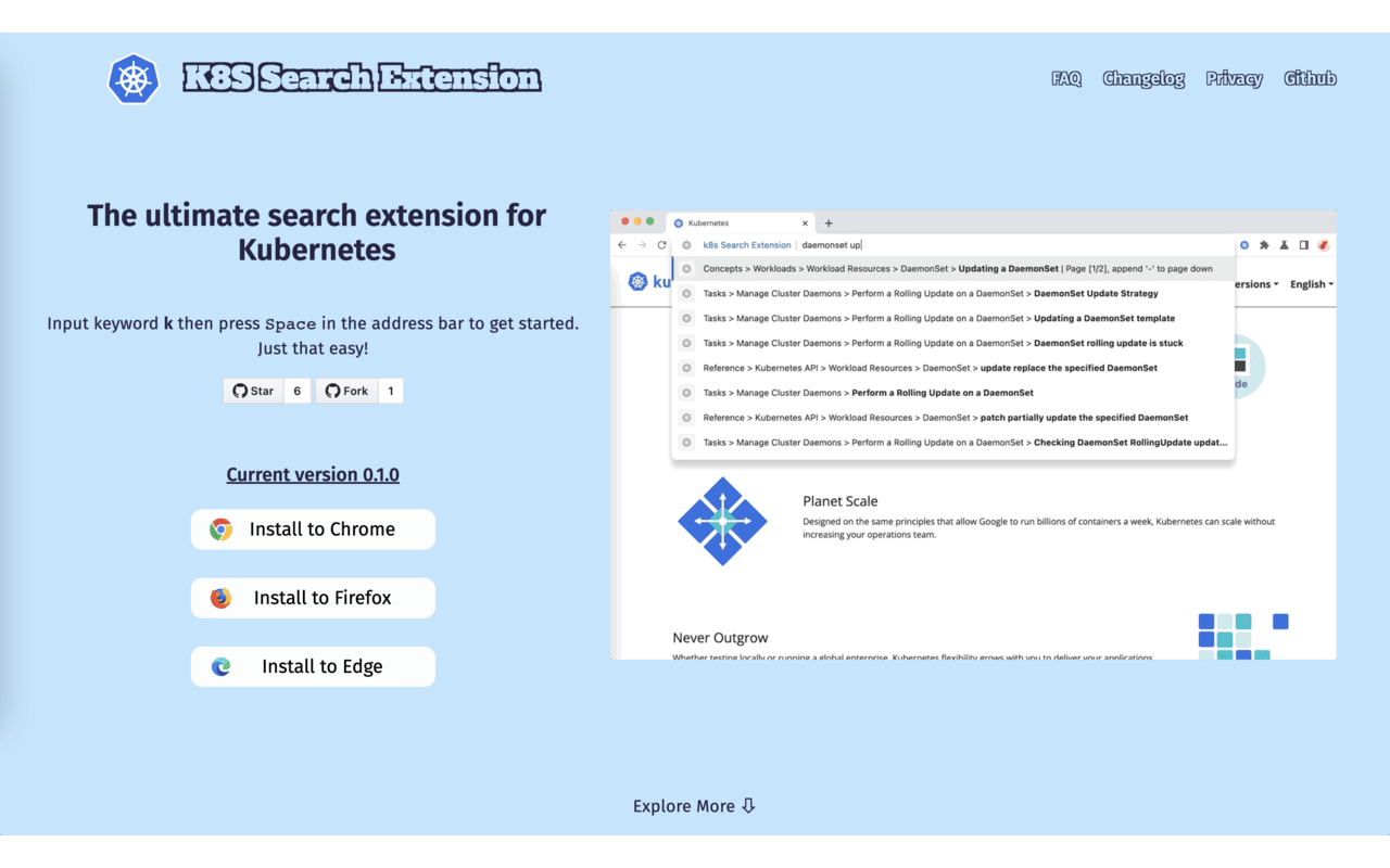 Kubernetes Search Extension chrome谷歌浏览器插件_扩展第2张截图