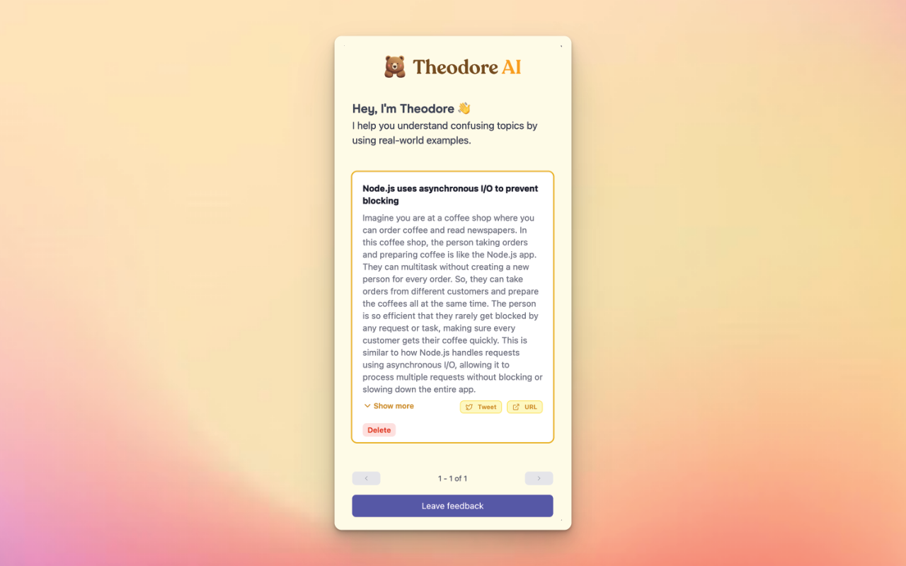 Theodore AI chrome谷歌浏览器插件_扩展第3张截图