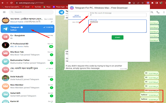 Telegram For PC, Windows and Mac chrome谷歌浏览器插件_扩展第2张截图