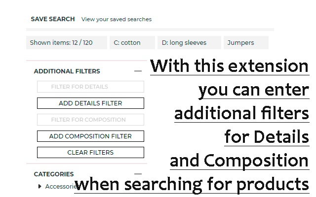 Yoox Additional Filters chrome谷歌浏览器插件_扩展第1张截图