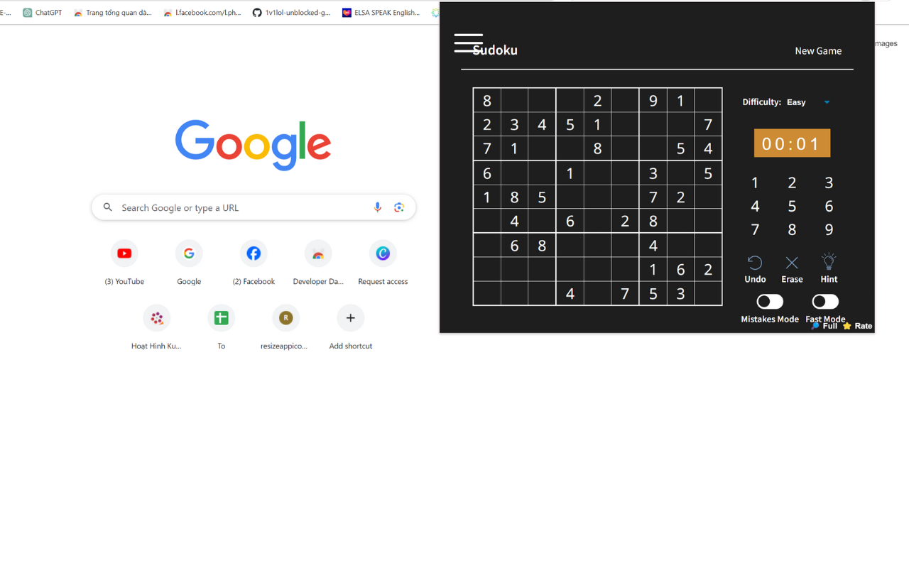 Chrome的数独游戏 chrome谷歌浏览器插件_扩展第1张截图