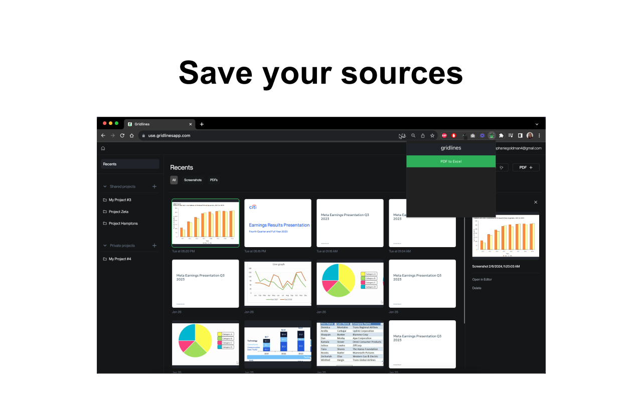 Gridlines: AI Chart and Table Reader & Bookmarker chrome谷歌浏览器插件_扩展第1张截图