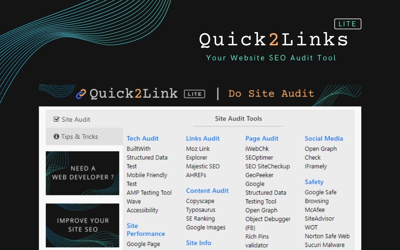 Quick2Link - Website SEO Audit Tool chrome谷歌浏览器插件_扩展第1张截图