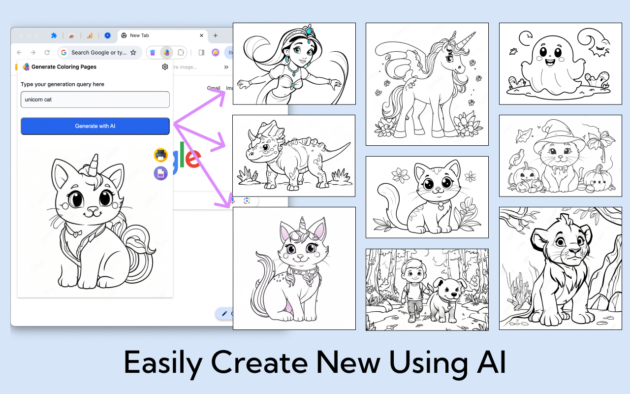 Coloring Pages Printable chrome谷歌浏览器插件_扩展第1张截图