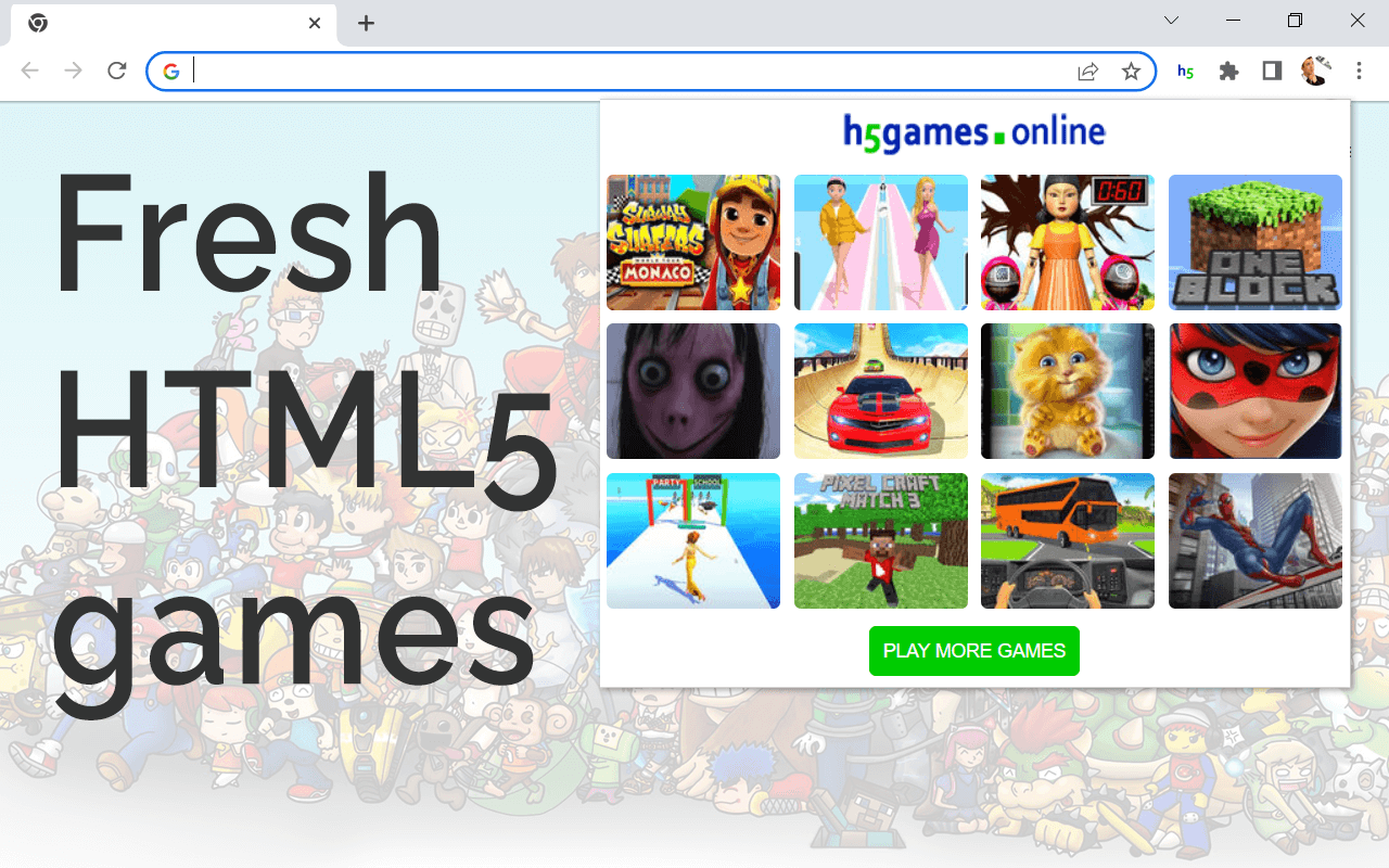 H5games.online – Fresh online games chrome谷歌浏览器插件_扩展第1张截图