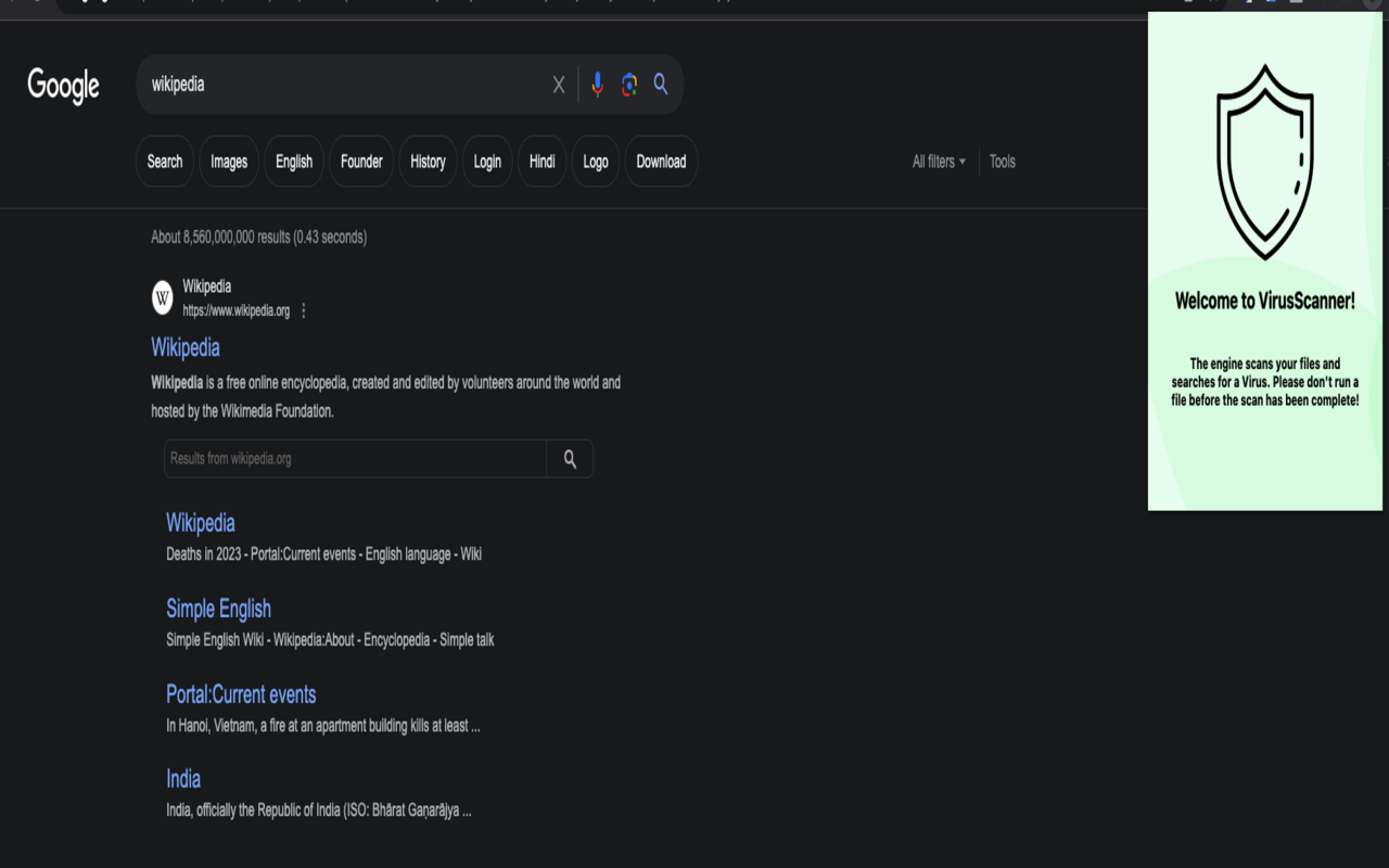 VirusScanner chrome谷歌浏览器插件_扩展第3张截图