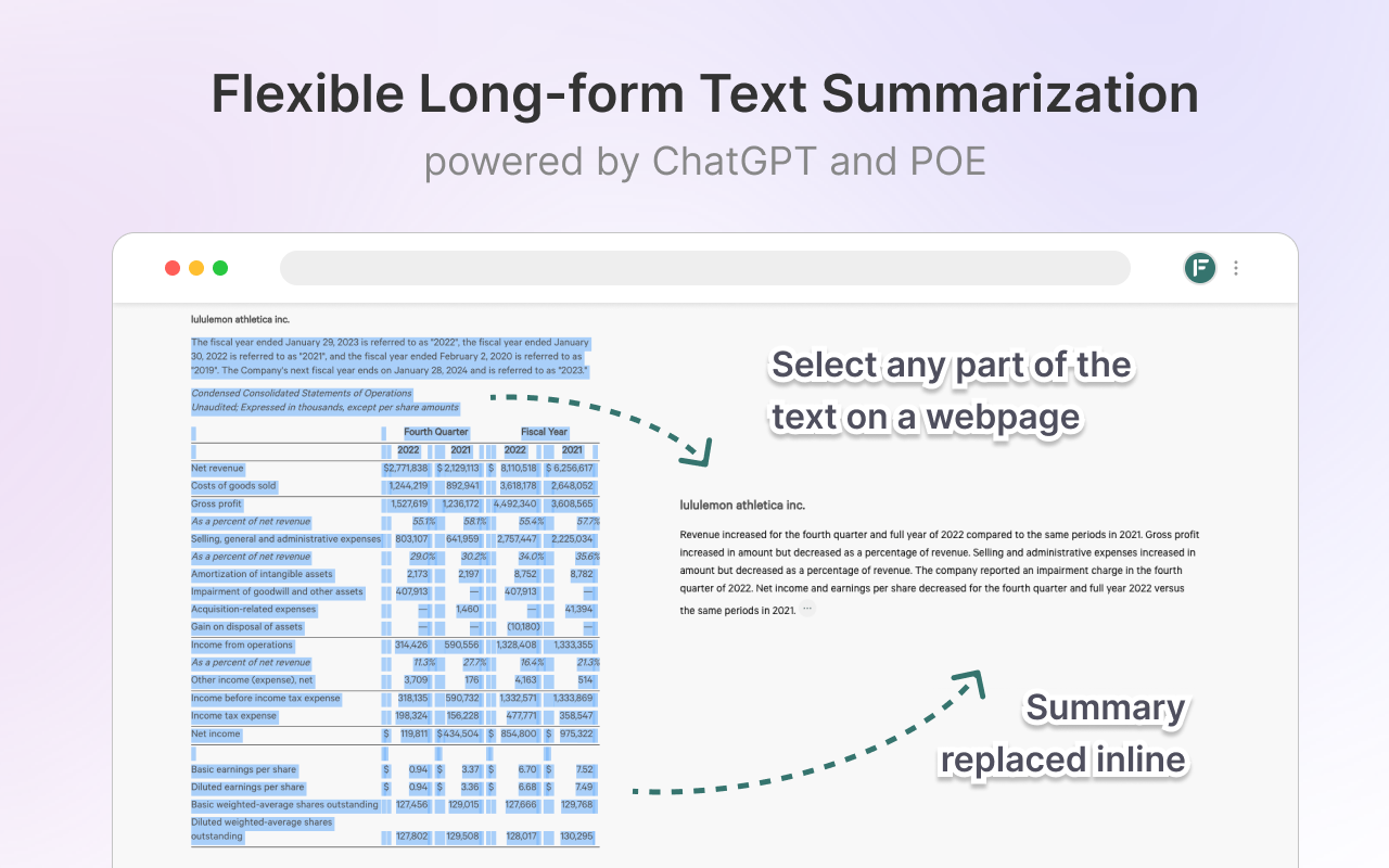 FoldSum | 灵活的网页长文摘要工具（支持 ChatGPT 和 POE） chrome谷歌浏览器插件_扩展第3张截图