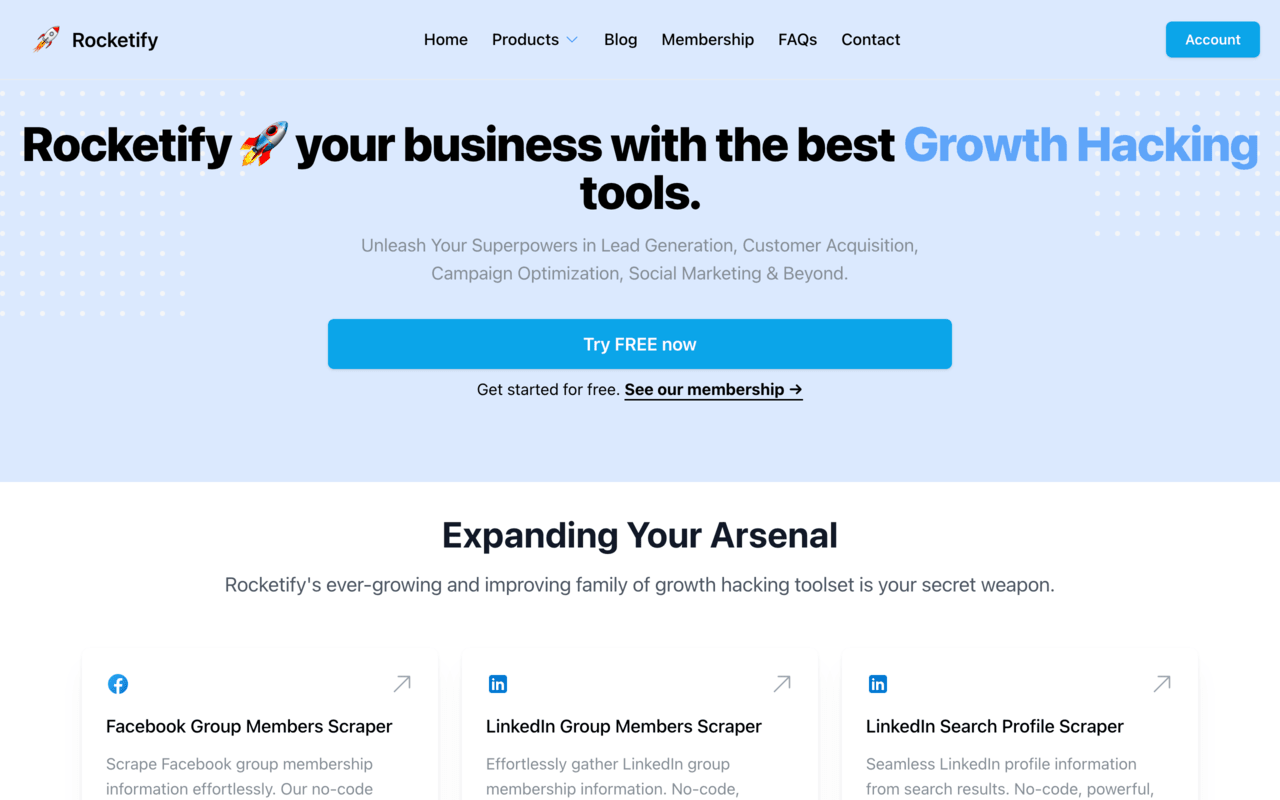 Rocketify - Social Media Scraper chrome谷歌浏览器插件_扩展第4张截图