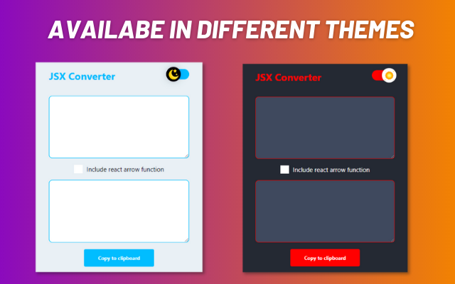 JSX Converter chrome谷歌浏览器插件_扩展第3张截图