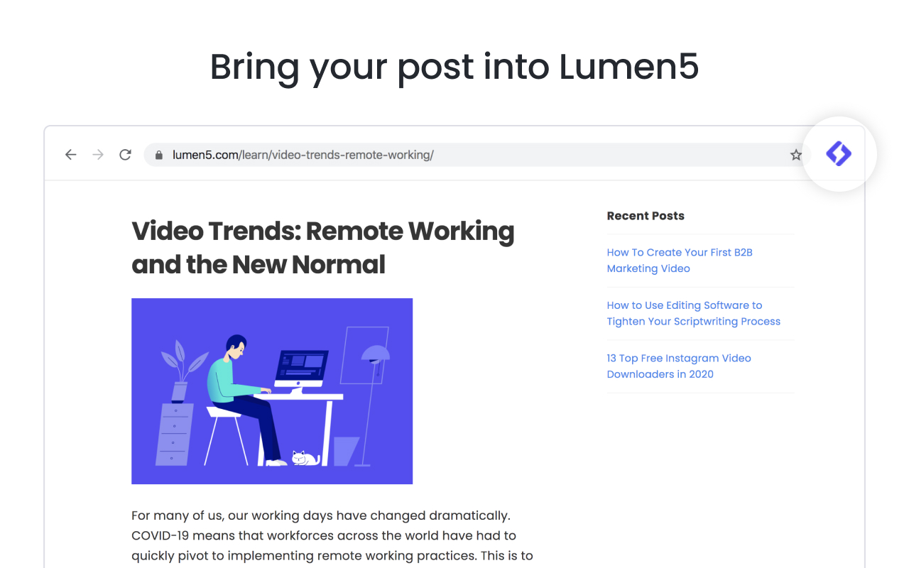 Lumen5 chrome谷歌浏览器插件_扩展第1张截图