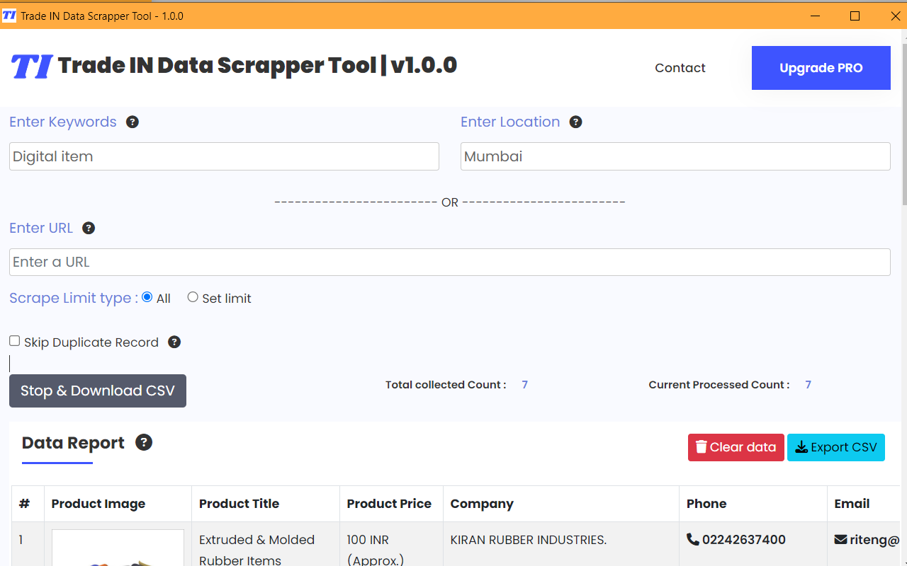 Trade IN Data Scrapper Tool chrome谷歌浏览器插件_扩展第2张截图