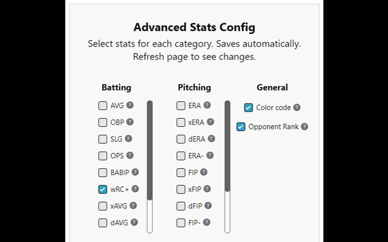 ESPN Fantasy Baseball Advanced Statistics chrome谷歌浏览器插件_扩展第3张截图