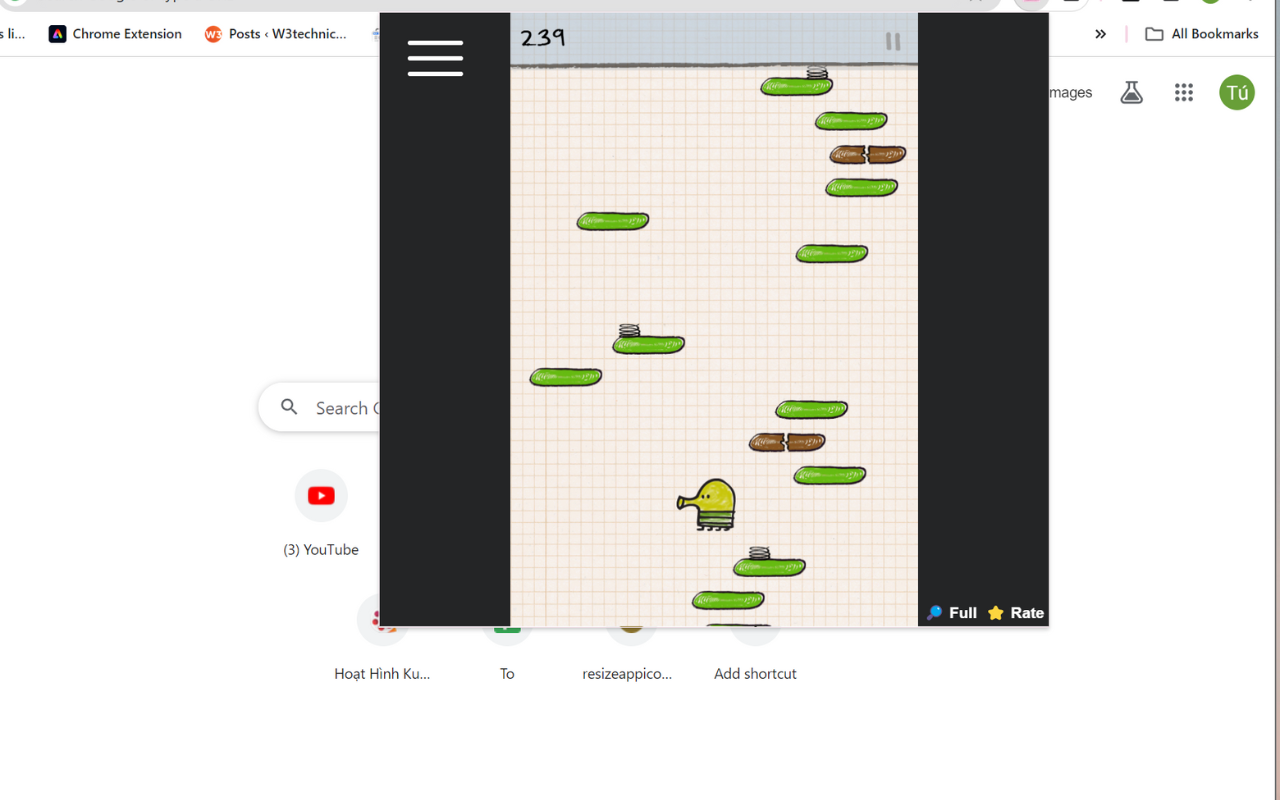 Chrome 游戏的涂鸦跳跃 chrome谷歌浏览器插件_扩展第1张截图
