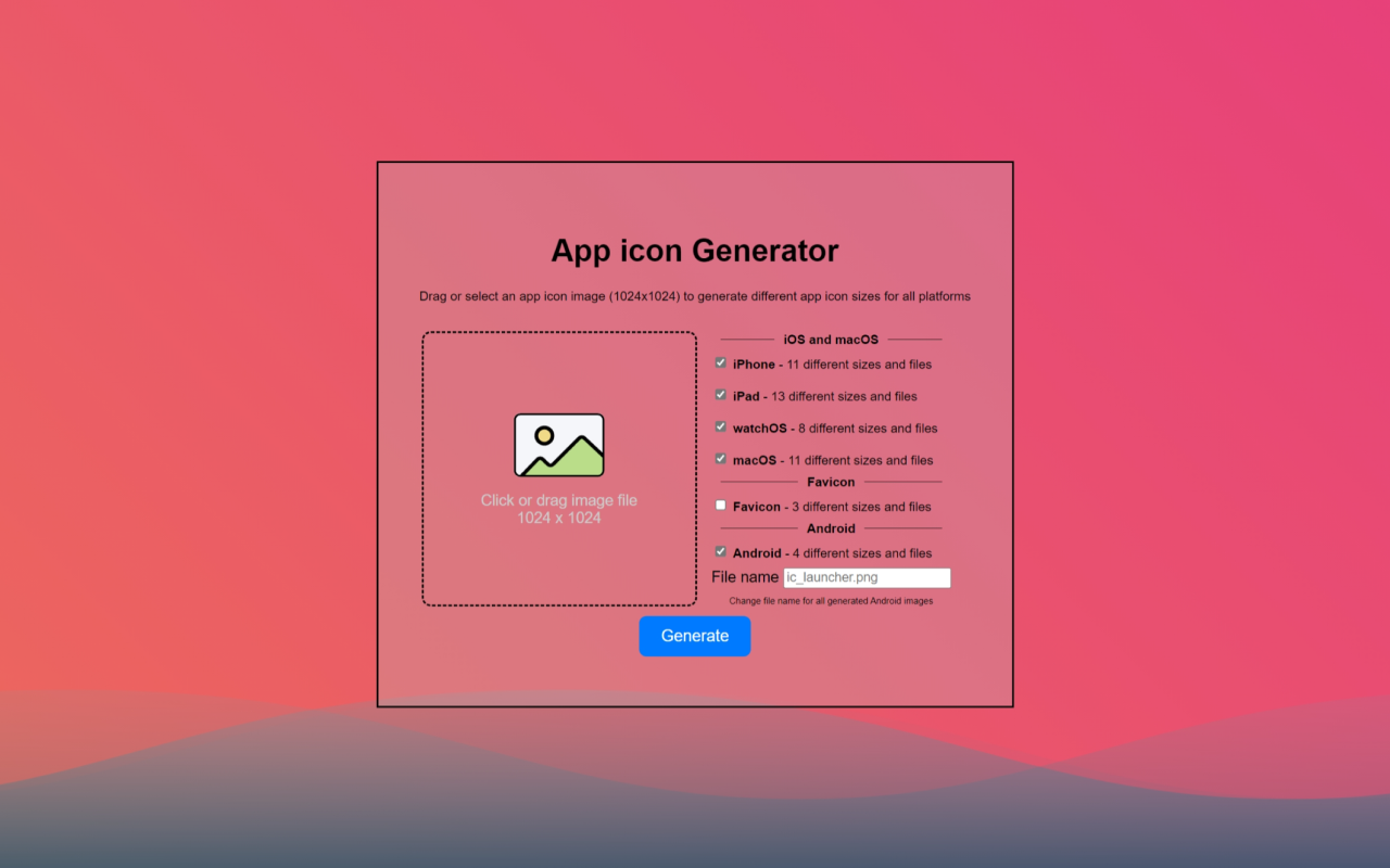 App Icon Sizes Generator chrome谷歌浏览器插件_扩展第2张截图