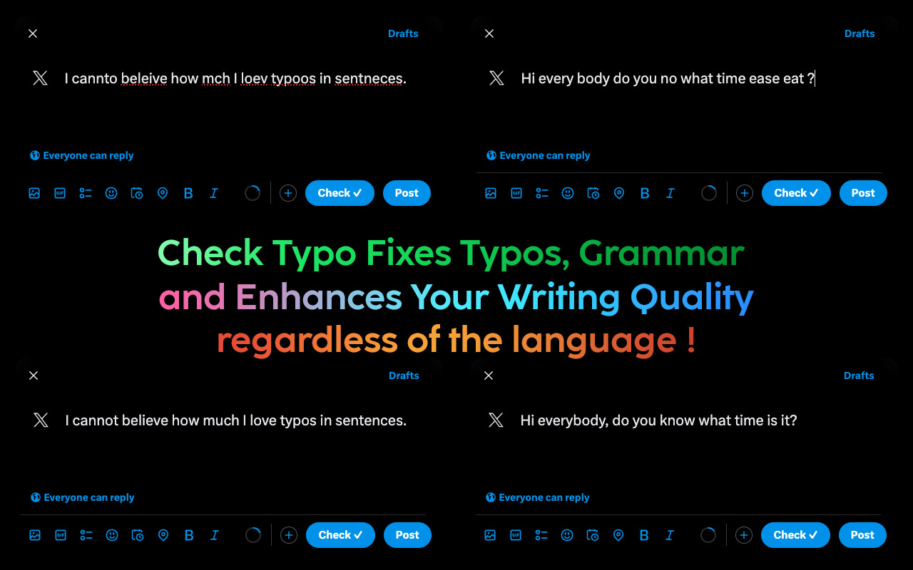 Check Typo: AI Spell-checker chrome谷歌浏览器插件_扩展第2张截图