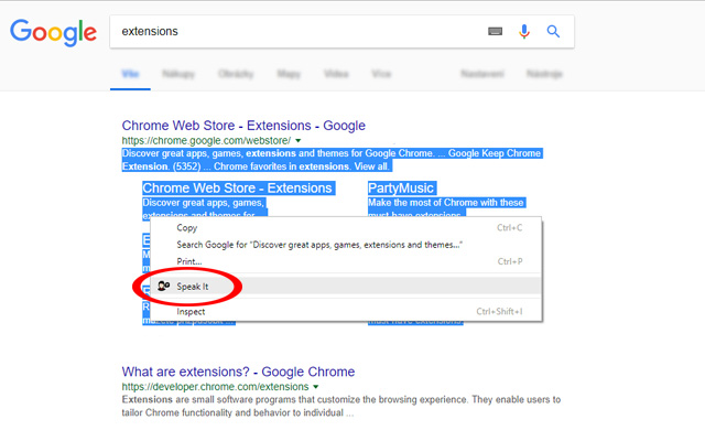 Speak chrome谷歌浏览器插件_扩展第1张截图